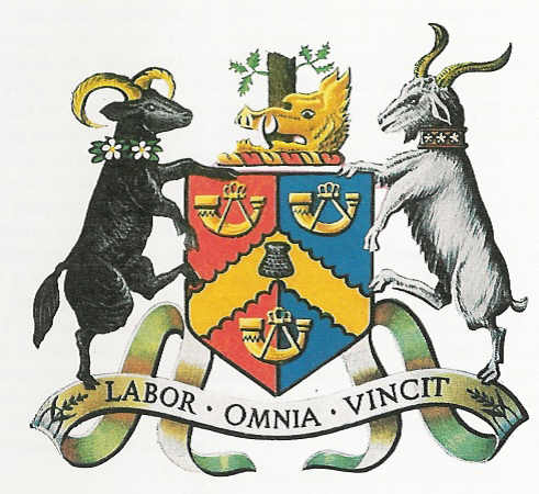 The original city of Bradford coat of arms as granted to the city in 1907.