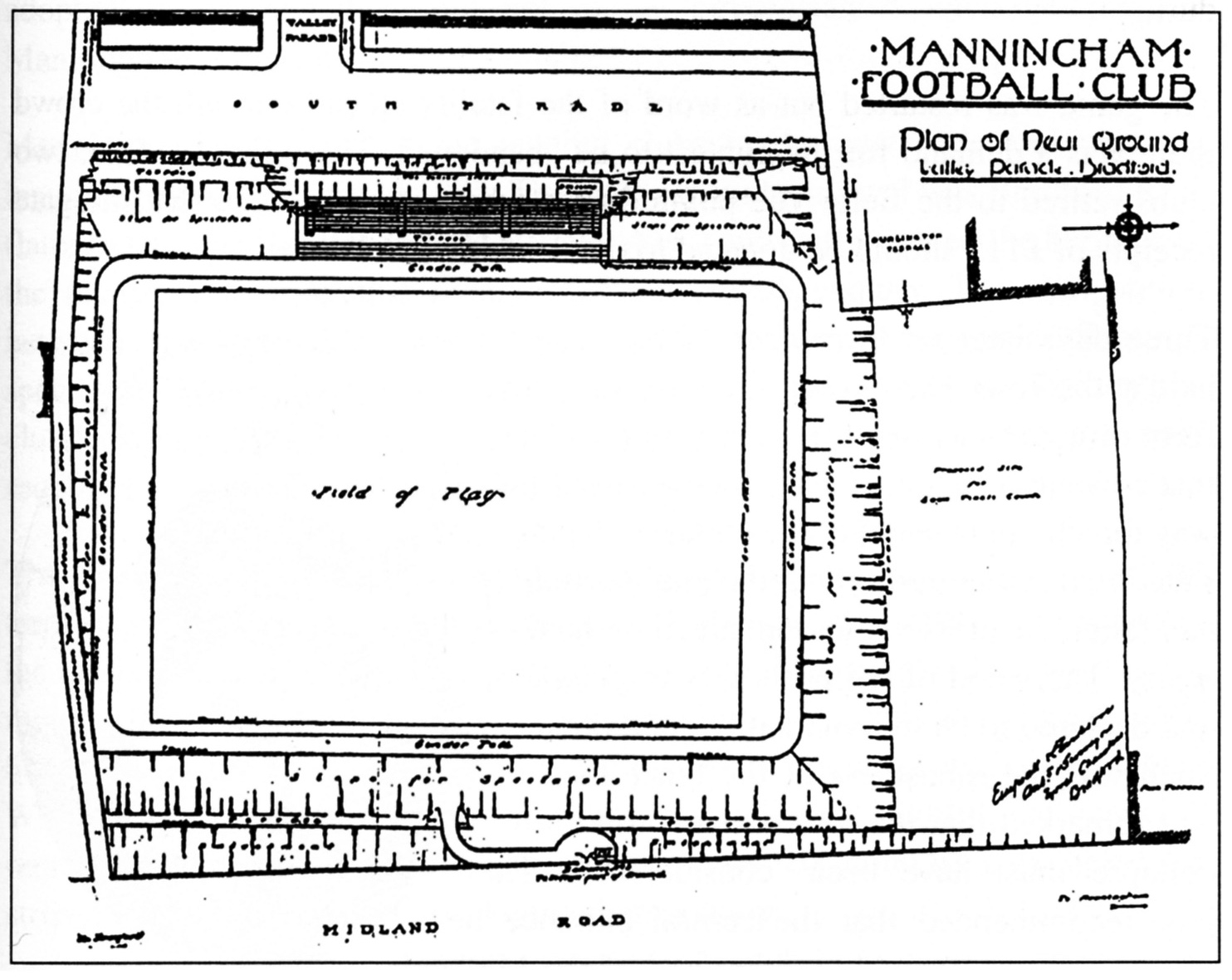 Architect's plan for the development of Valley Parade.